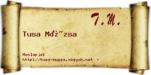 Tusa Múzsa névjegykártya